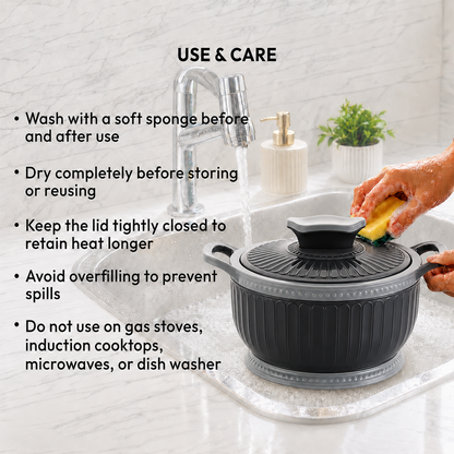 Nakoda ROSETTE PLAIN 1500 Insulated Casserole