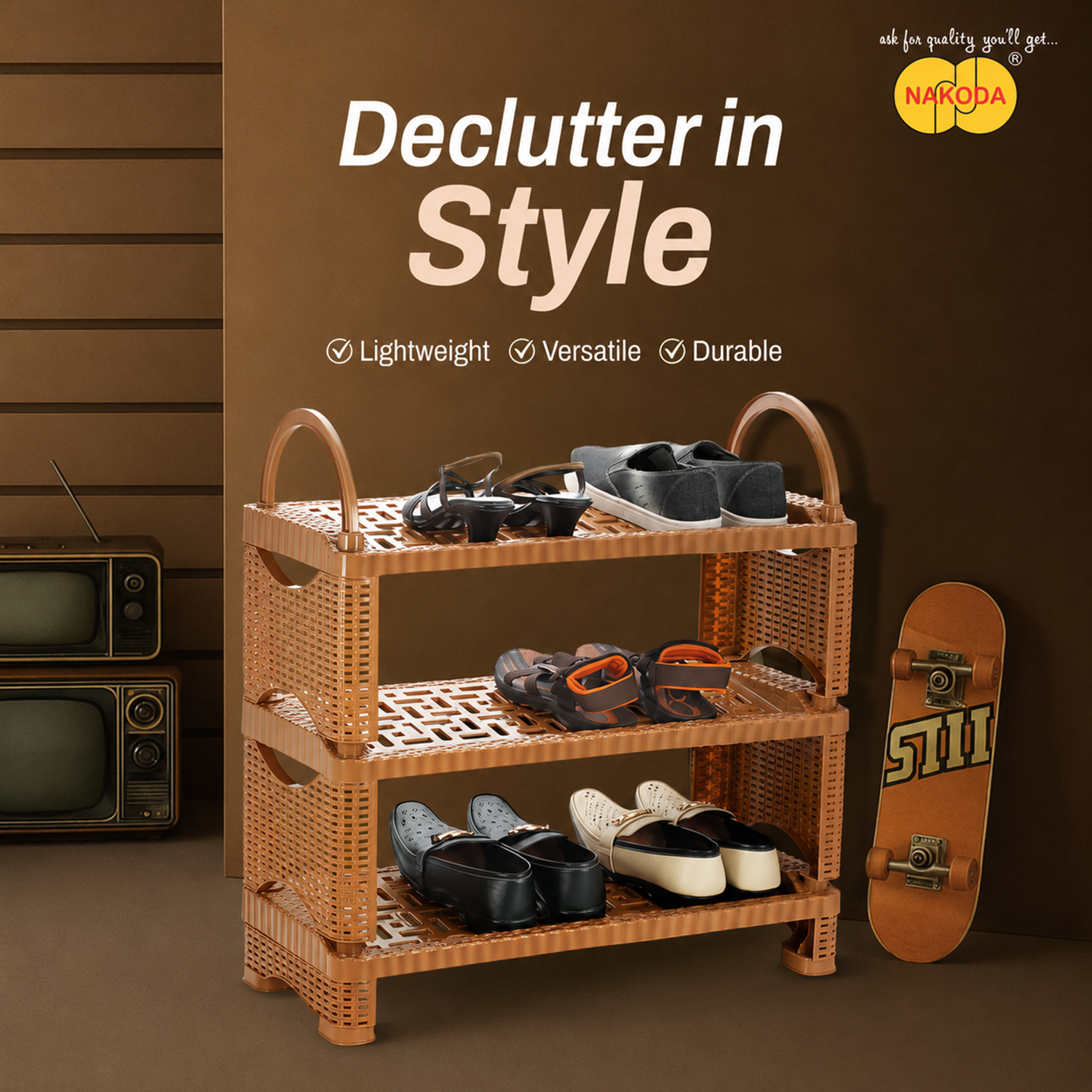 Nakoda VENTURA SHOE RACK III TIER