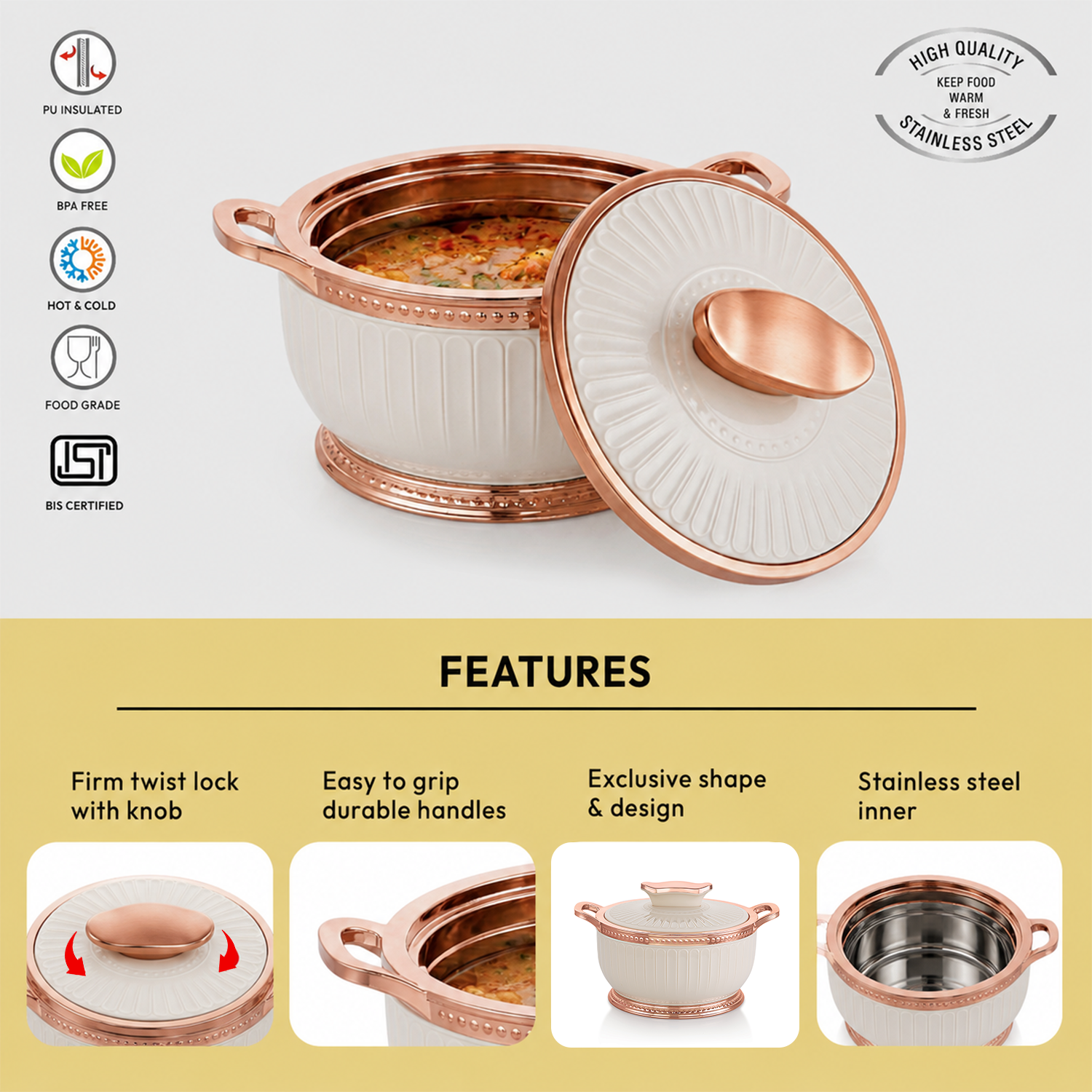 Nakoda ROSETTE DLX 2000 Insulated Casserole