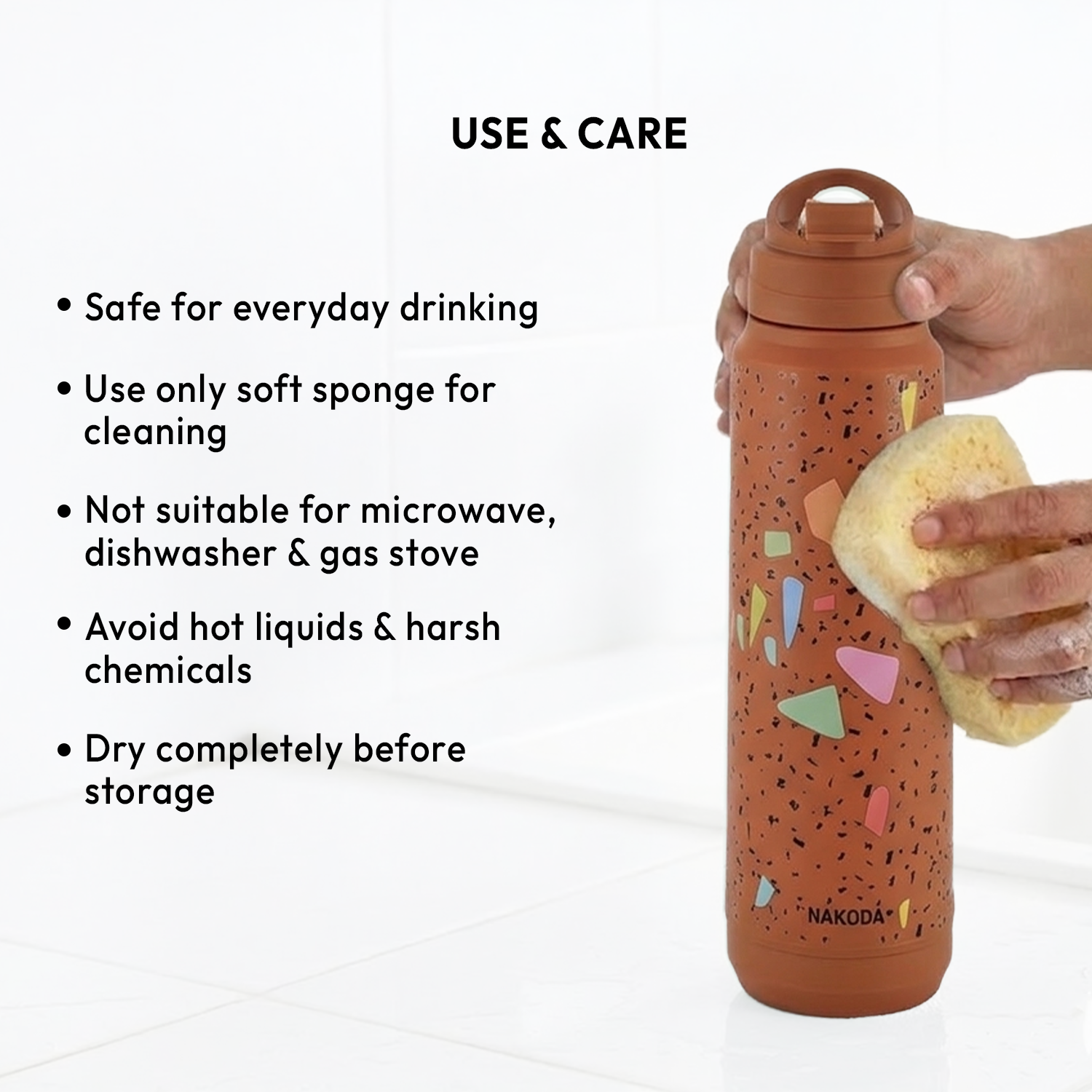 Terrazo 900 Insulated Water Bottle, 630ml