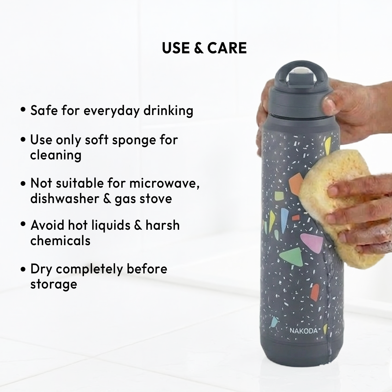 Terrazo 900 Insulated Water Bottle, 630ml