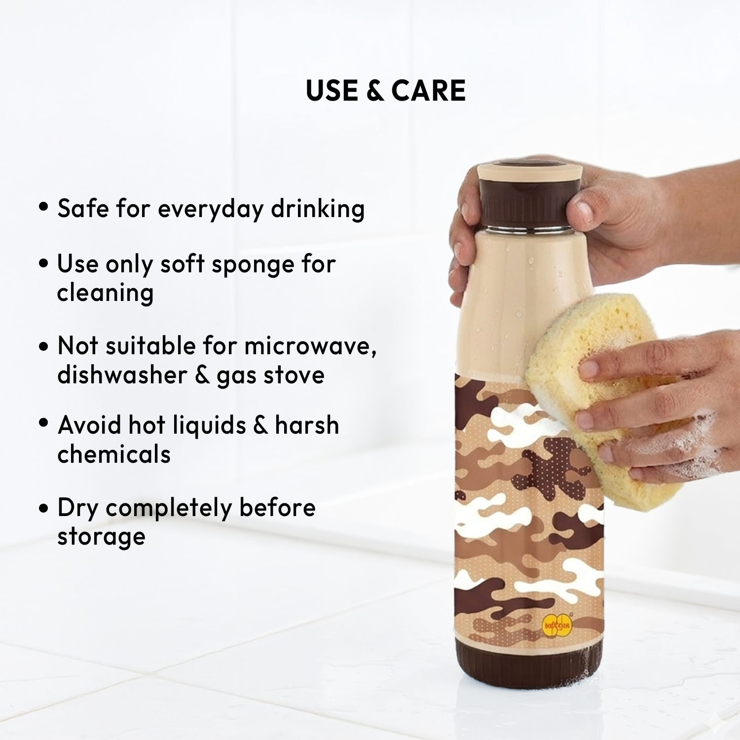 Camo 900 Insulated Water Bottle, 630ml