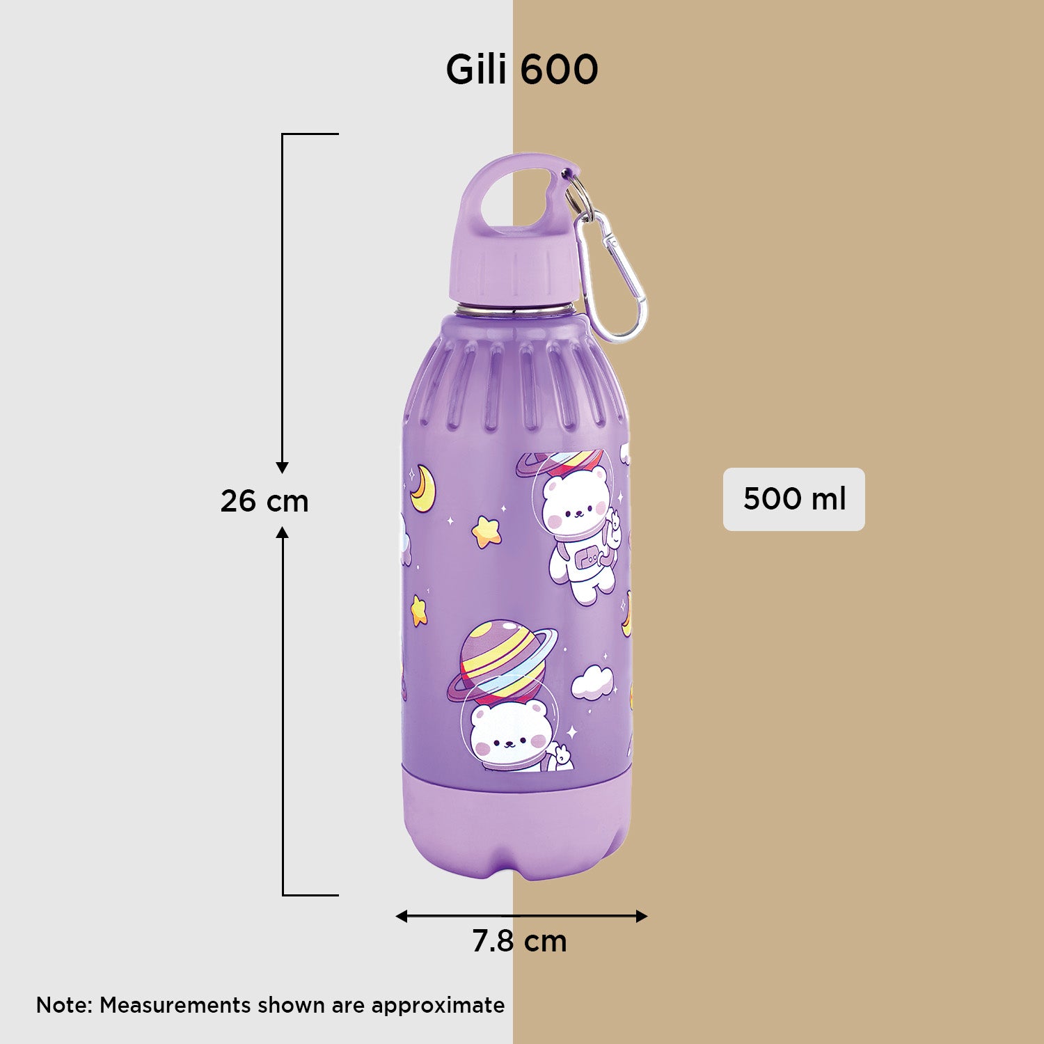 Nakoda Gili 600 Insulated Water Bottle, 500ml