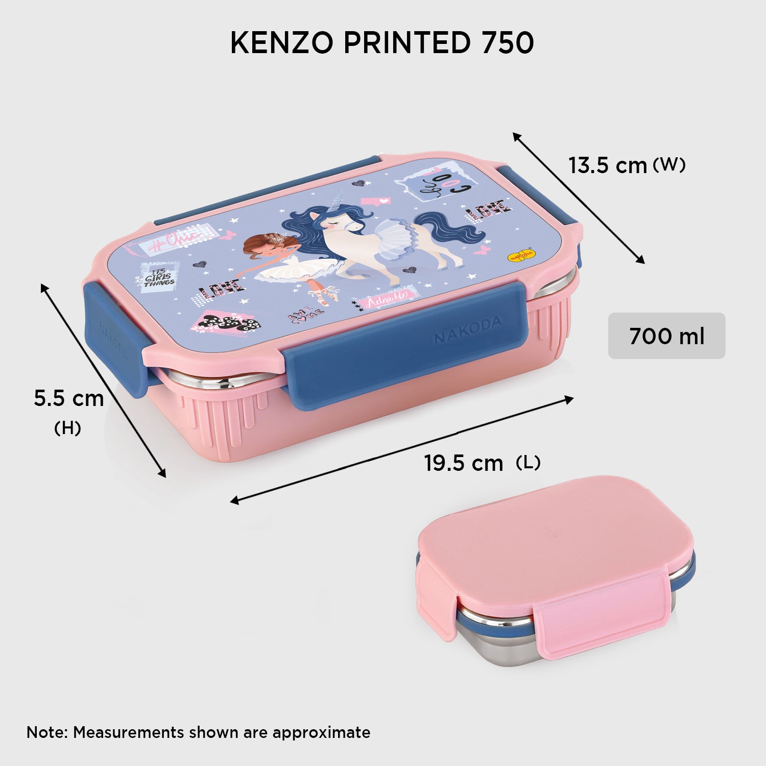Nakoda KENZO PRINTED 750 | School Tiffin Box