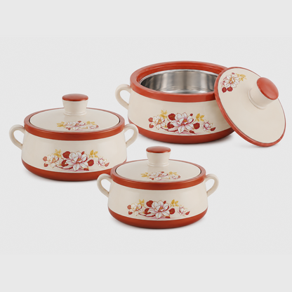 Nakoda AMBER SET PLAIN - 1000/1500/2000 | Insulated Casserole Set