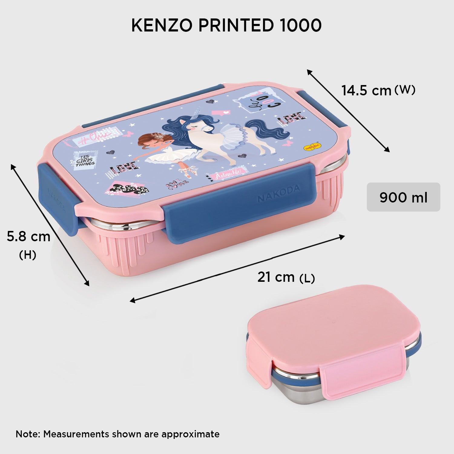 Nakoda KENZO PRINTED 1000 | School Tiffin Box