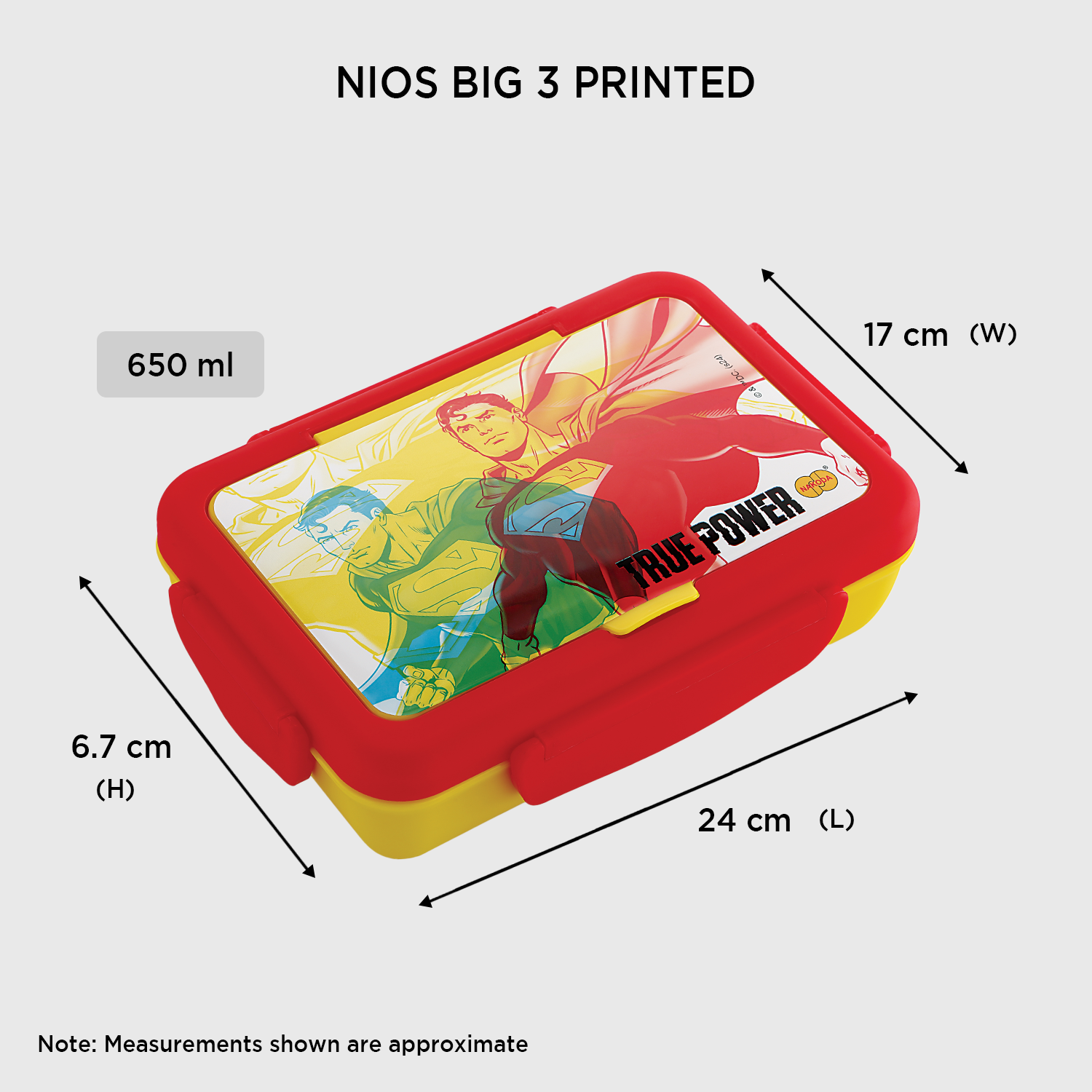 Nakoda NIOS PRINTED BIG | 3 Partition | School Tiffin Box