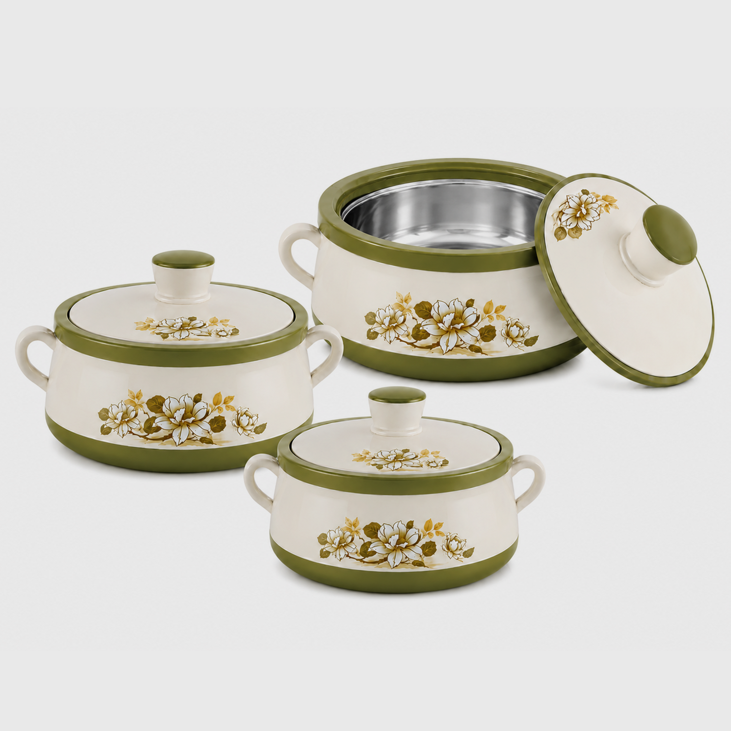 Nakoda AMBER SET PLAIN - 1000/1500/2000 | Insulated Casserole Set