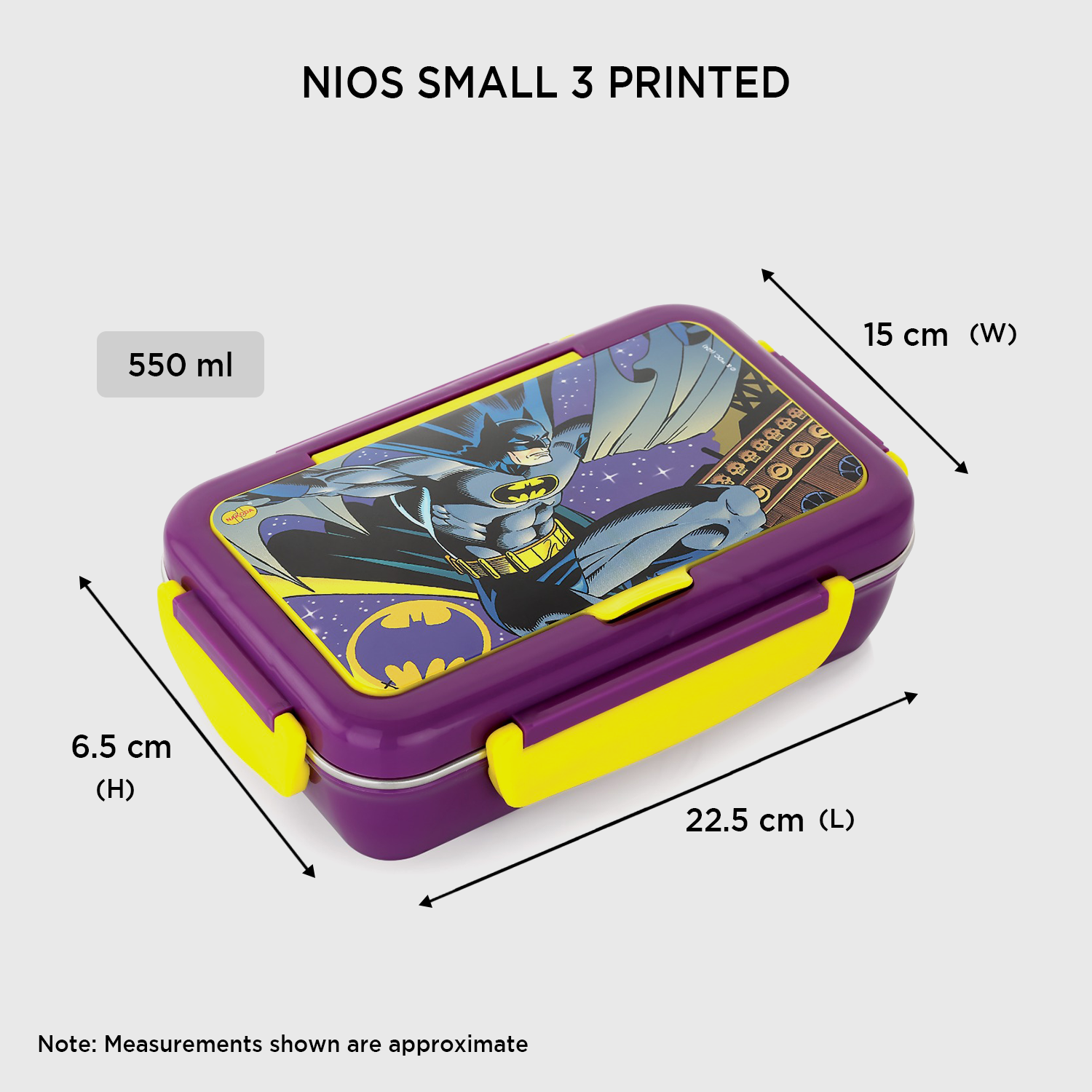 Nakoda NIOS PRINTED SMALL | 3 Partition | School Tiffin Box
