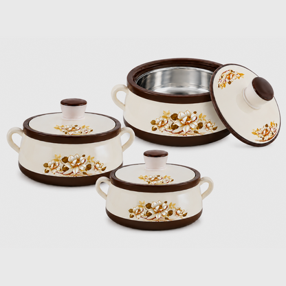 Nakoda AMBER SET PLAIN - 1000/1500/2000 | Insulated Casserole Set
