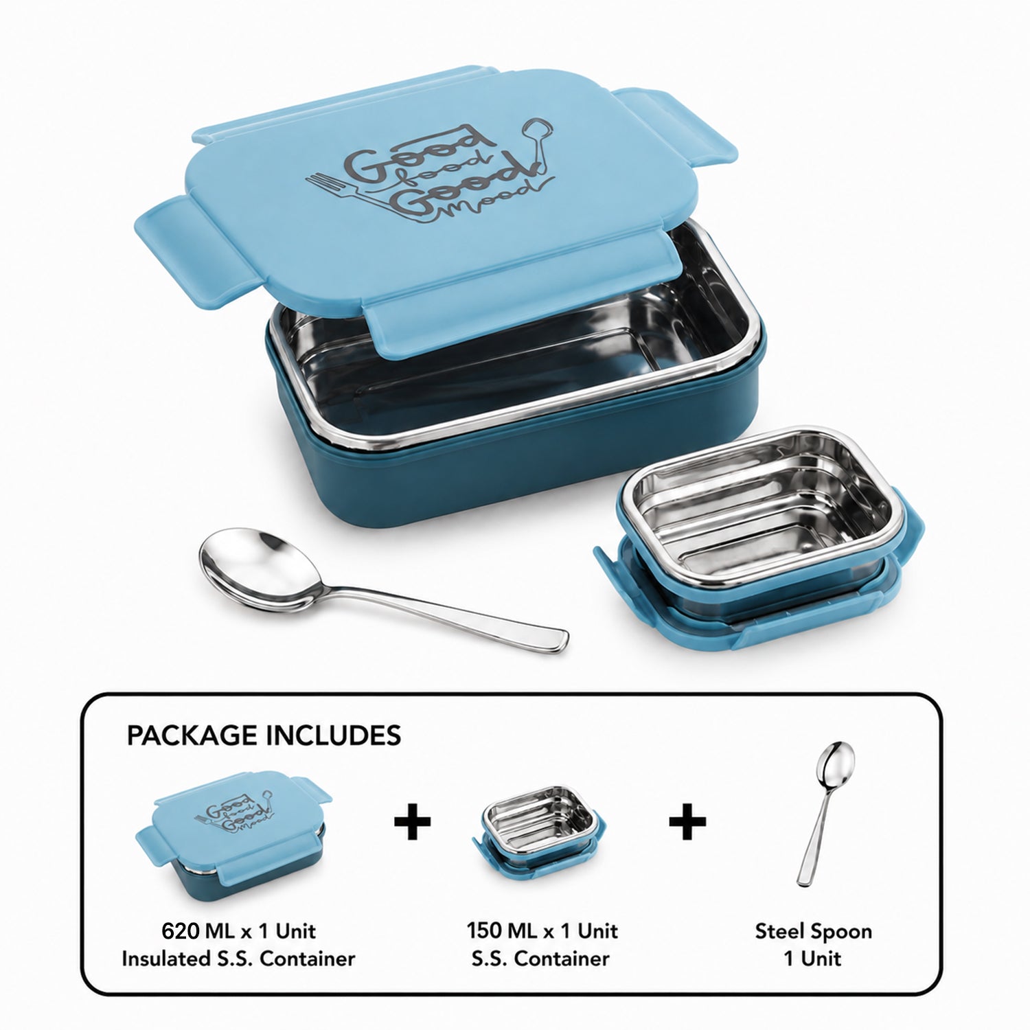 Nakoda DELTIN PLAIN 750 | School Tiffin Box
