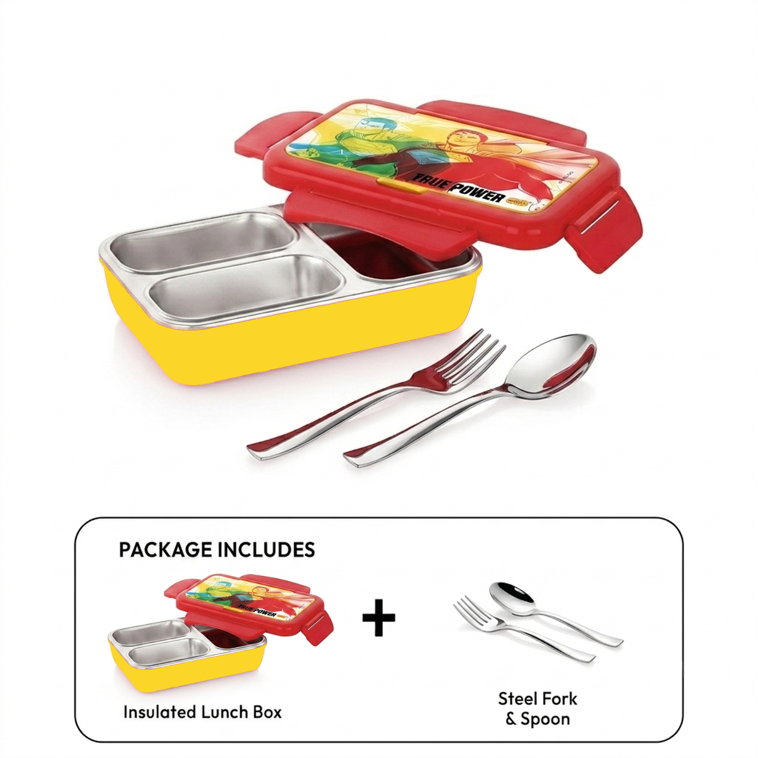 Nakoda NIOS PRINTED BIG | 3 Partition | School Tiffin Box