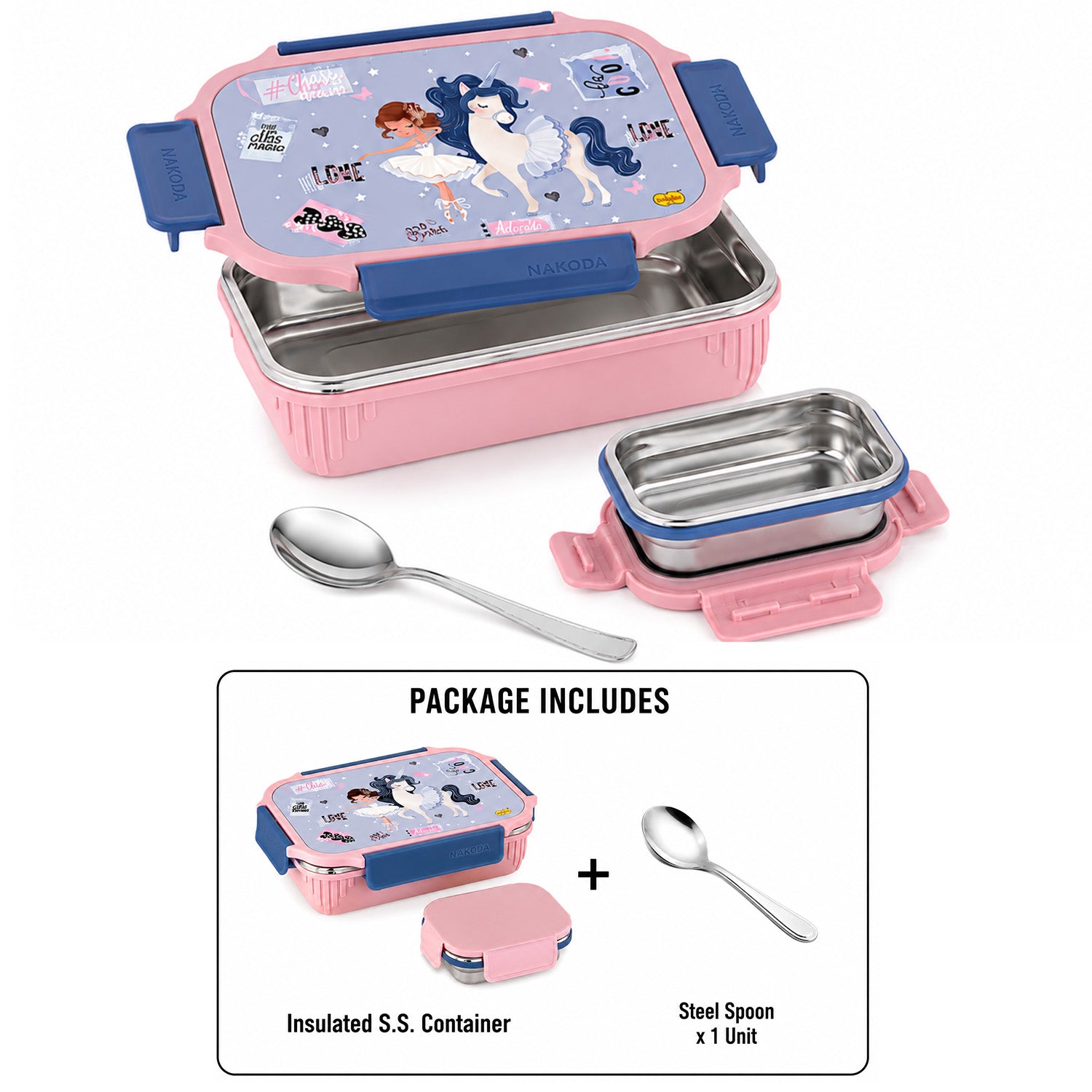 Nakoda KENZO PRINTED 1000 | School Tiffin Box