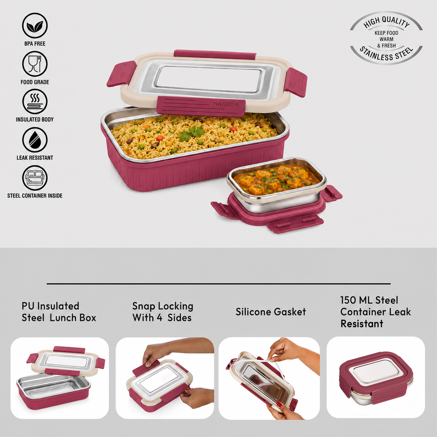 Nakoda FRONX 750 | School Tiffin Box