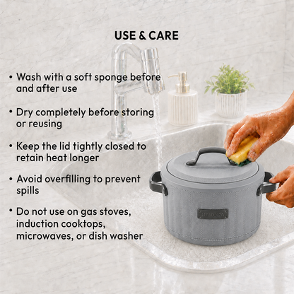 Nakoda SAFFRON PLAIN 2000 Insulated Casserole