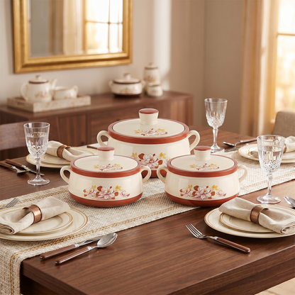 Nakoda AMBER SET PLAIN - 1000/1500/2000 | Insulated Casserole Set