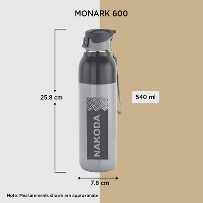 Nakoda Monark 600 Insulated Water Bottle, 540ml
