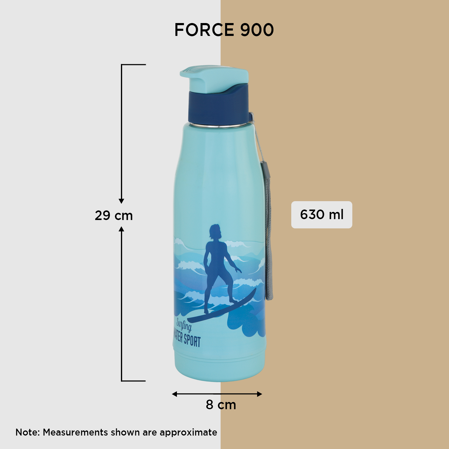 Nakoda Force 900 Insulated Water Bottle, 630ml