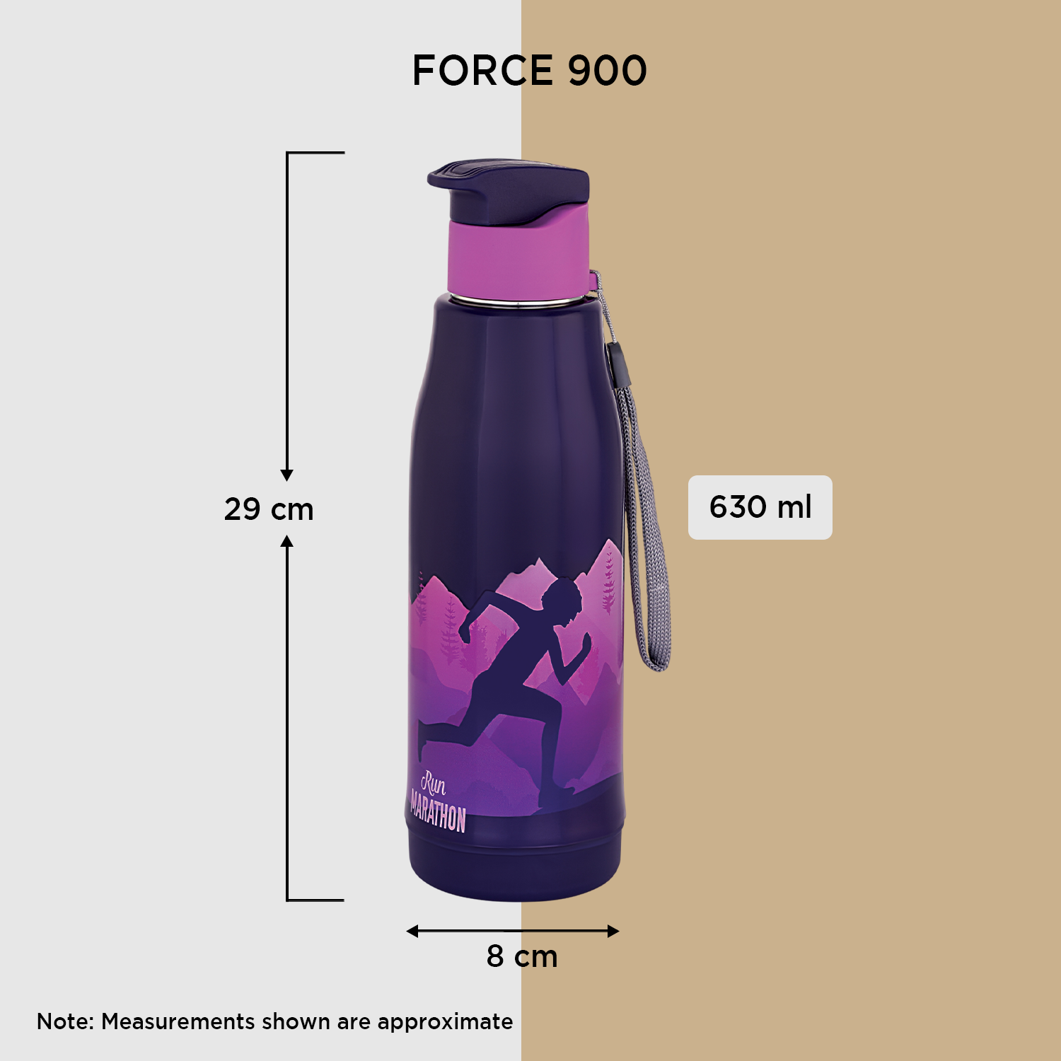 Nakoda Force 900 Insulated Water Bottle, 630ml