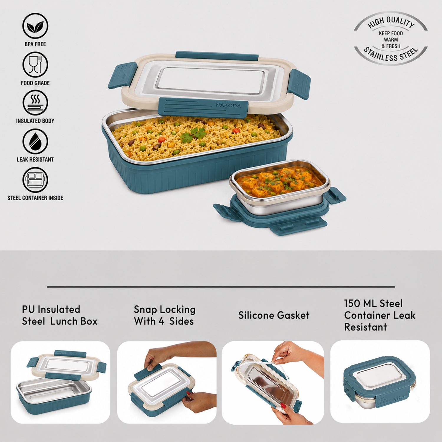 Nakoda FRONX 750 | School Tiffin Box