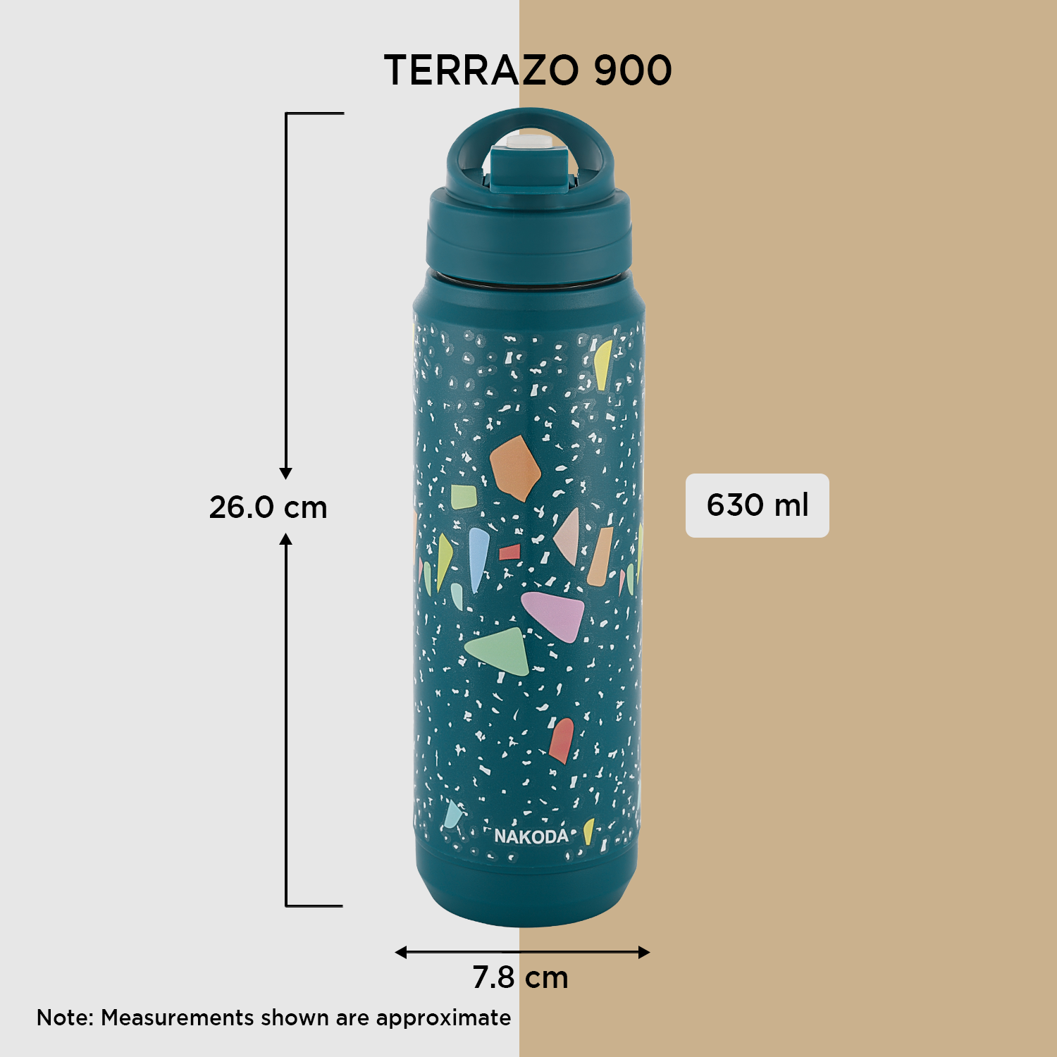 Terrazo 900 Insulated Water Bottle, 630ml