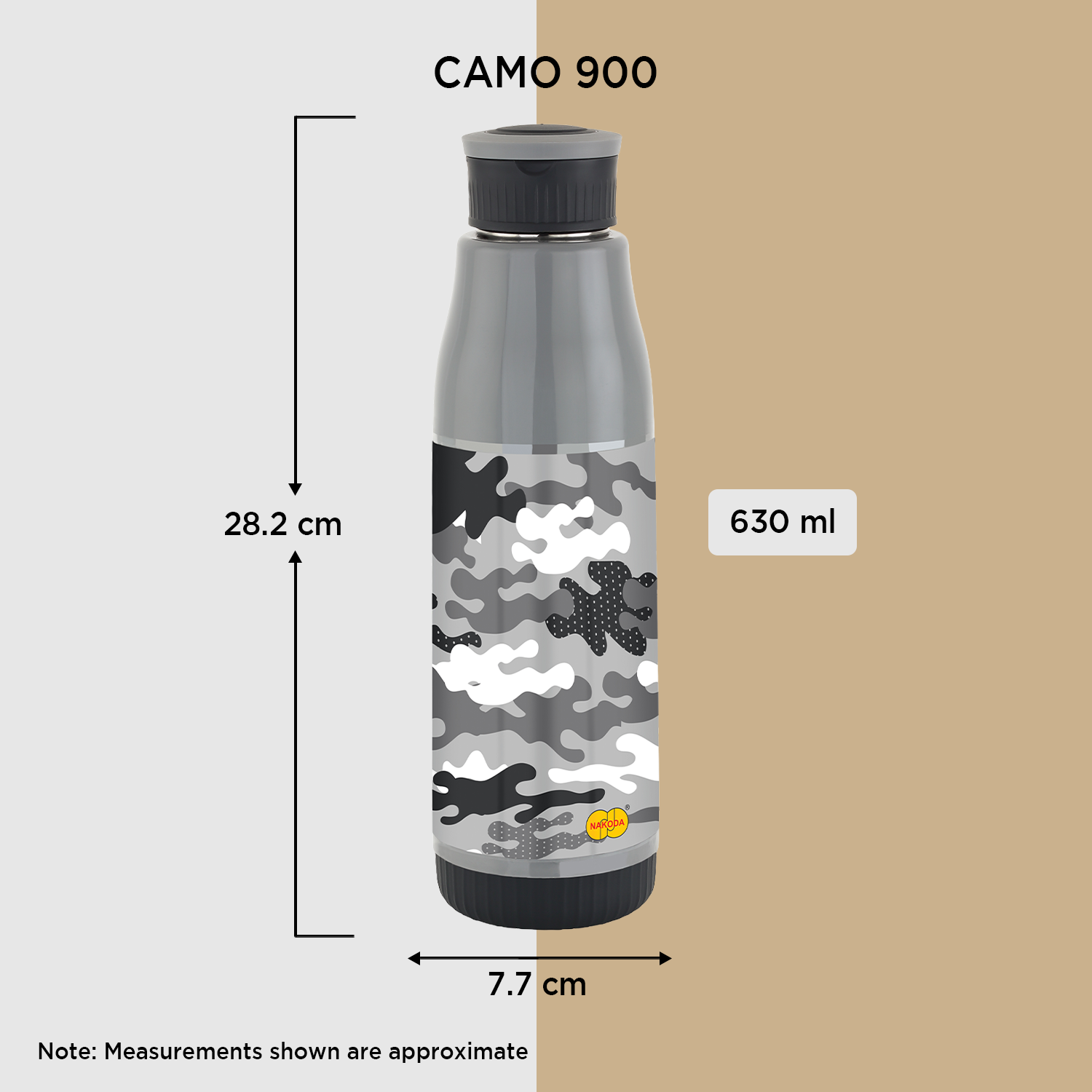Camo 900 Insulated Water Bottle, 630ml
