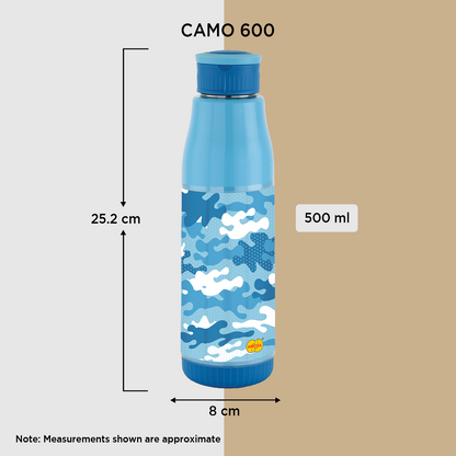 Nakoda Camo 600 Insulated Water Bottle, 500ml