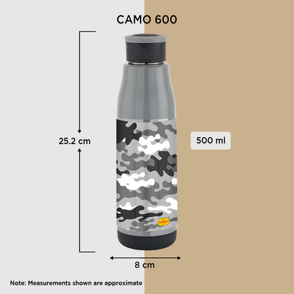 Nakoda Camo 600 Insulated Water Bottle, 500ml