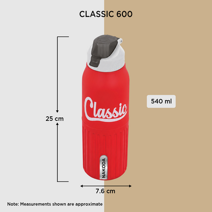 Nakoda Classic 600 Insulated Water Bottle, 540ml
