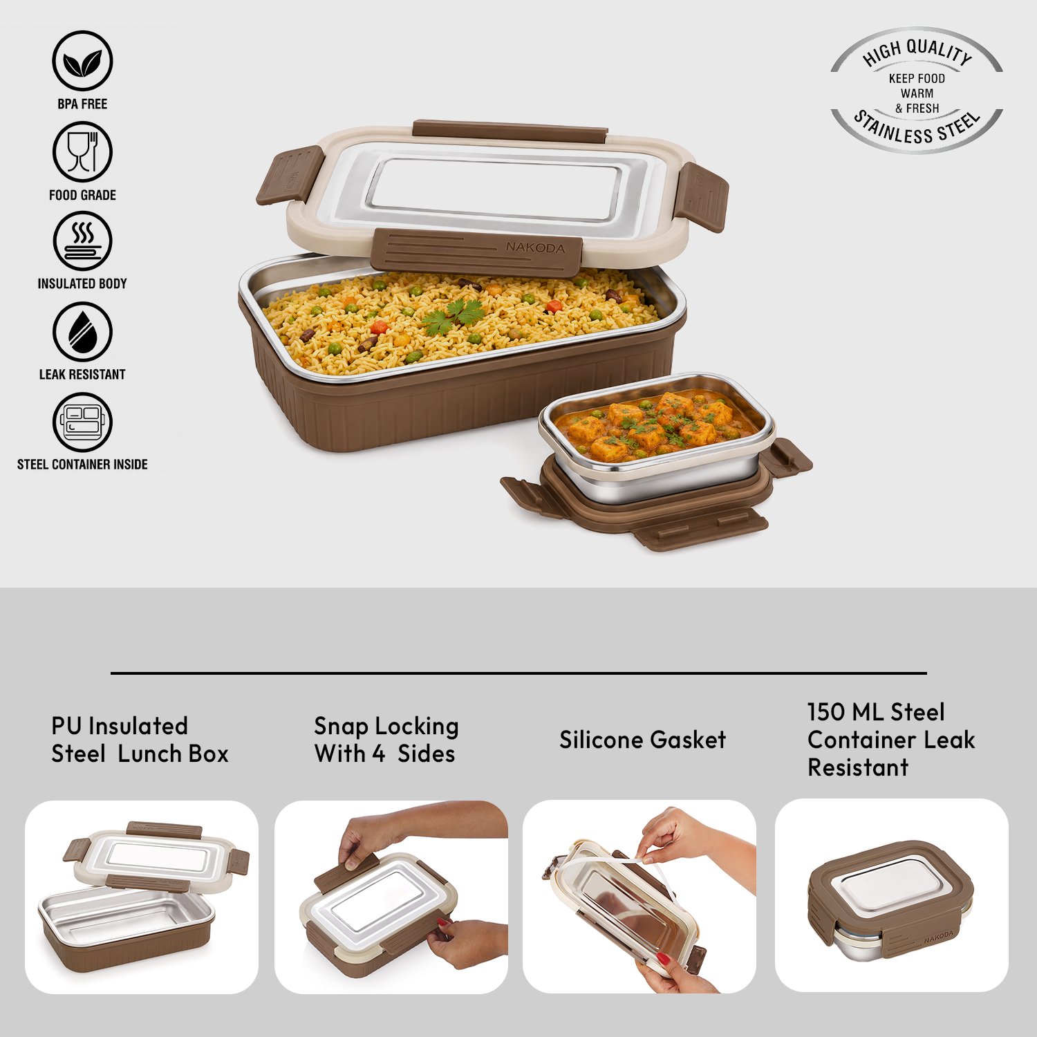Nakoda FRONX 750 | School Tiffin Box