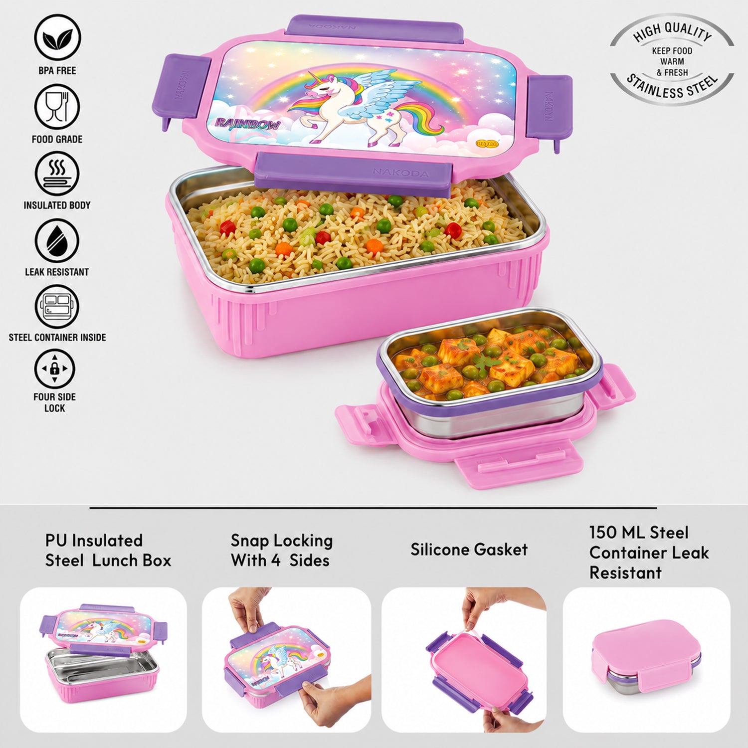 Nakoda KENZO PRINTED 1000 | School Tiffin Box