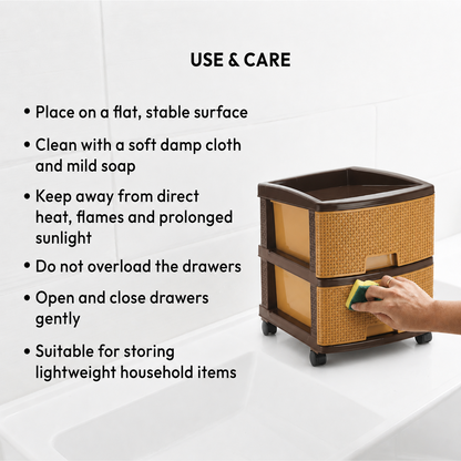 Nakoda PLATINA PLASTIC DRAWER II TIER