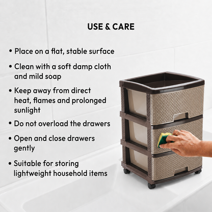 Nakoda PLATINA PLASTIC DRAWER III TIER