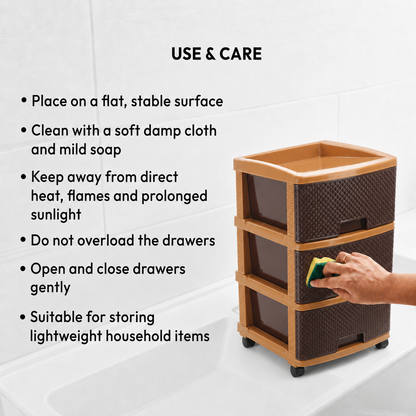 Nakoda PLATINA PLASTIC DRAWER III TIER