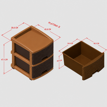 Nakoda PLATINA PLASTIC DRAWER II TIER