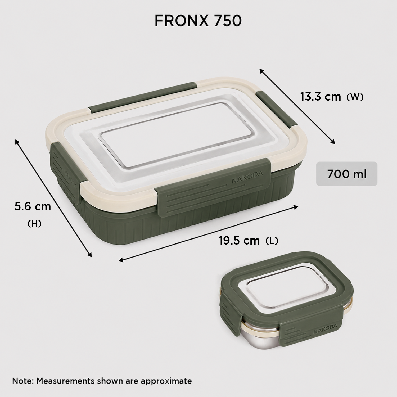 Nakoda FRONX 750 | School Tiffin Box