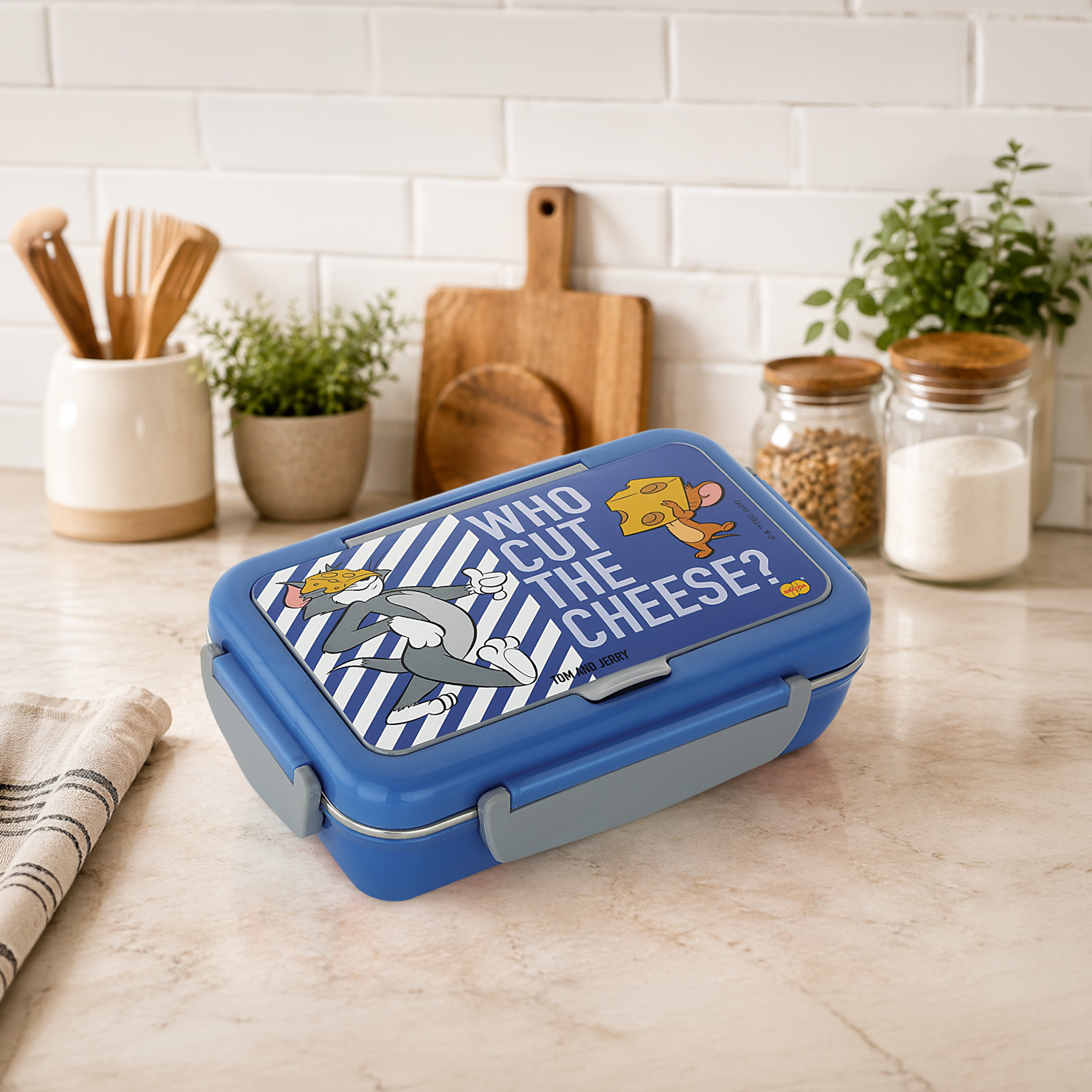 Nakoda NIOS PRINTED SMALL | 3 Partition | School Tiffin Box