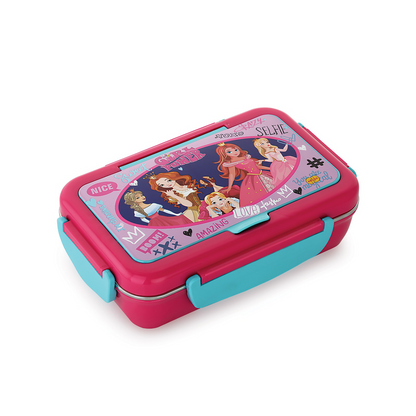 Nakoda NIOS PRINTED SMALL | 3 Partition | School Tiffin Box
