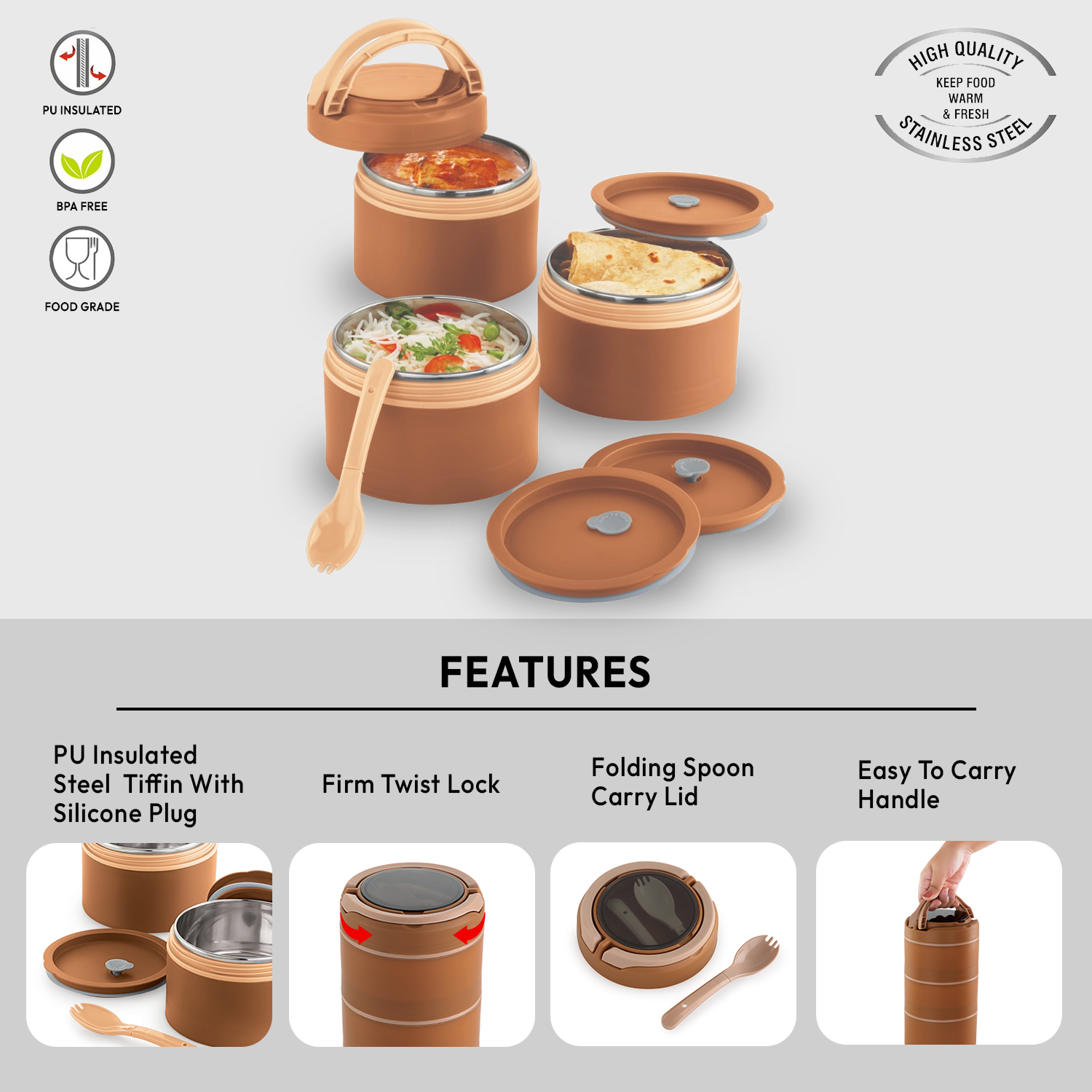 Nakoda Delta Office Tiffin, 3 Compartments