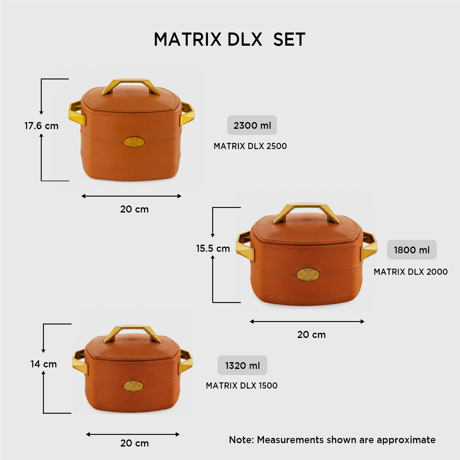 Nakoda MATRIX SET DLX - 1500/2000/2500 | Insulated Casserole Set