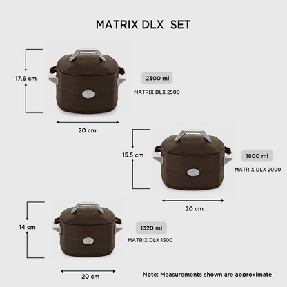 Nakoda MATRIX SET DLX - 1500/2000/2500 | Insulated Casserole Set