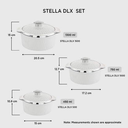 Nakoda STELLA SET DLX - 500/1000/1500 | Insulated Casserole Set