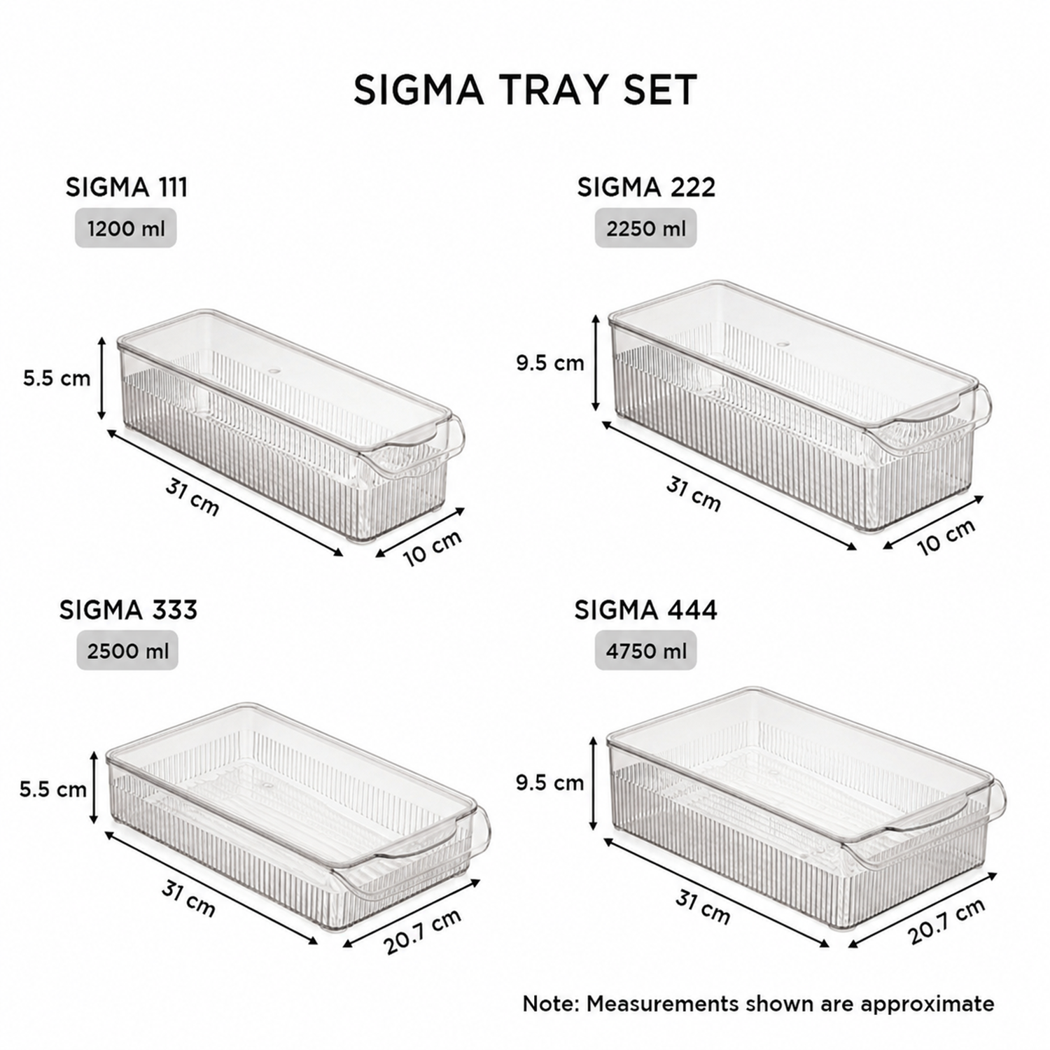 Nakoda SIGMA TRAY SET OF 4 | Tray Set