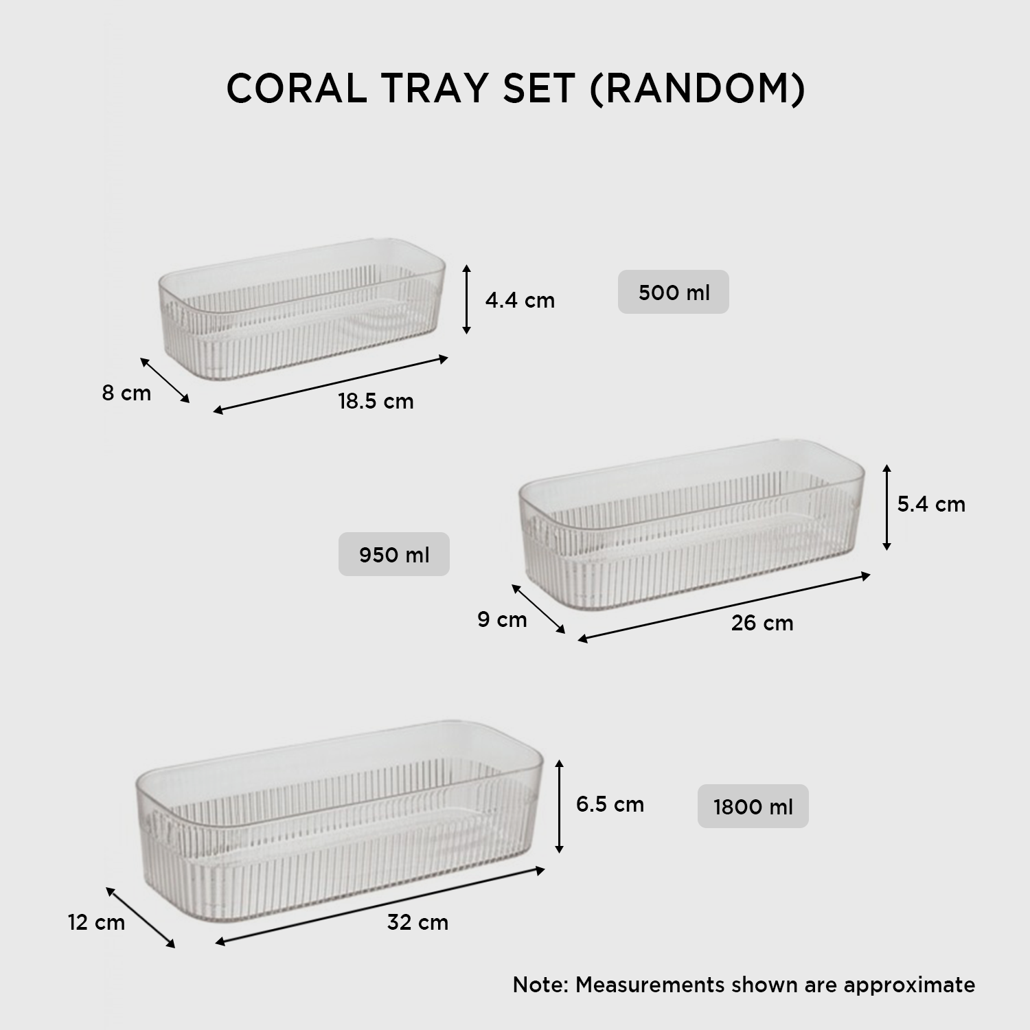 Nakoda CORAL TRAY RANDOM SET OF 3 | Tray Set
