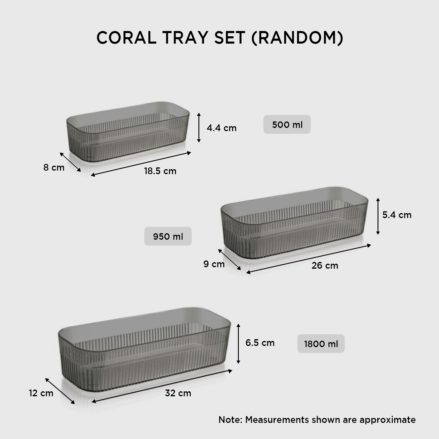 Nakoda CORAL TRAY RANDOM SET OF 3 | Tray Set
