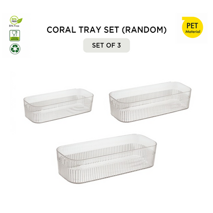 Nakoda CORAL TRAY RANDOM SET OF 3 | Tray Set