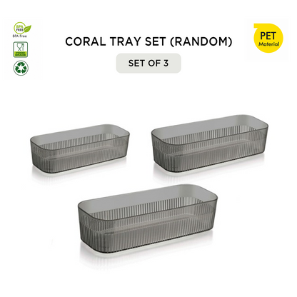 Nakoda CORAL TRAY RANDOM SET OF 3 | Tray Set