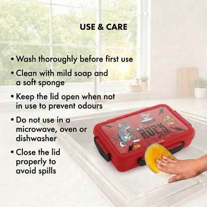 Nakoda NIOS PRINTED BIG | 3 Partition | School Tiffin Box