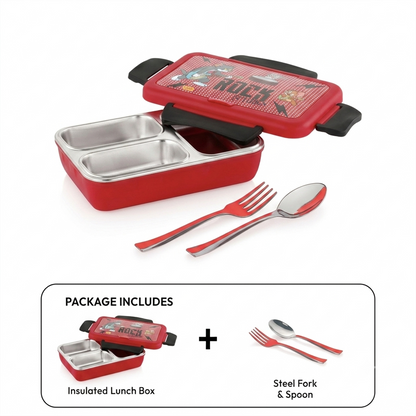 Nakoda NIOS PRINTED BIG | 3 Partition | School Tiffin Box