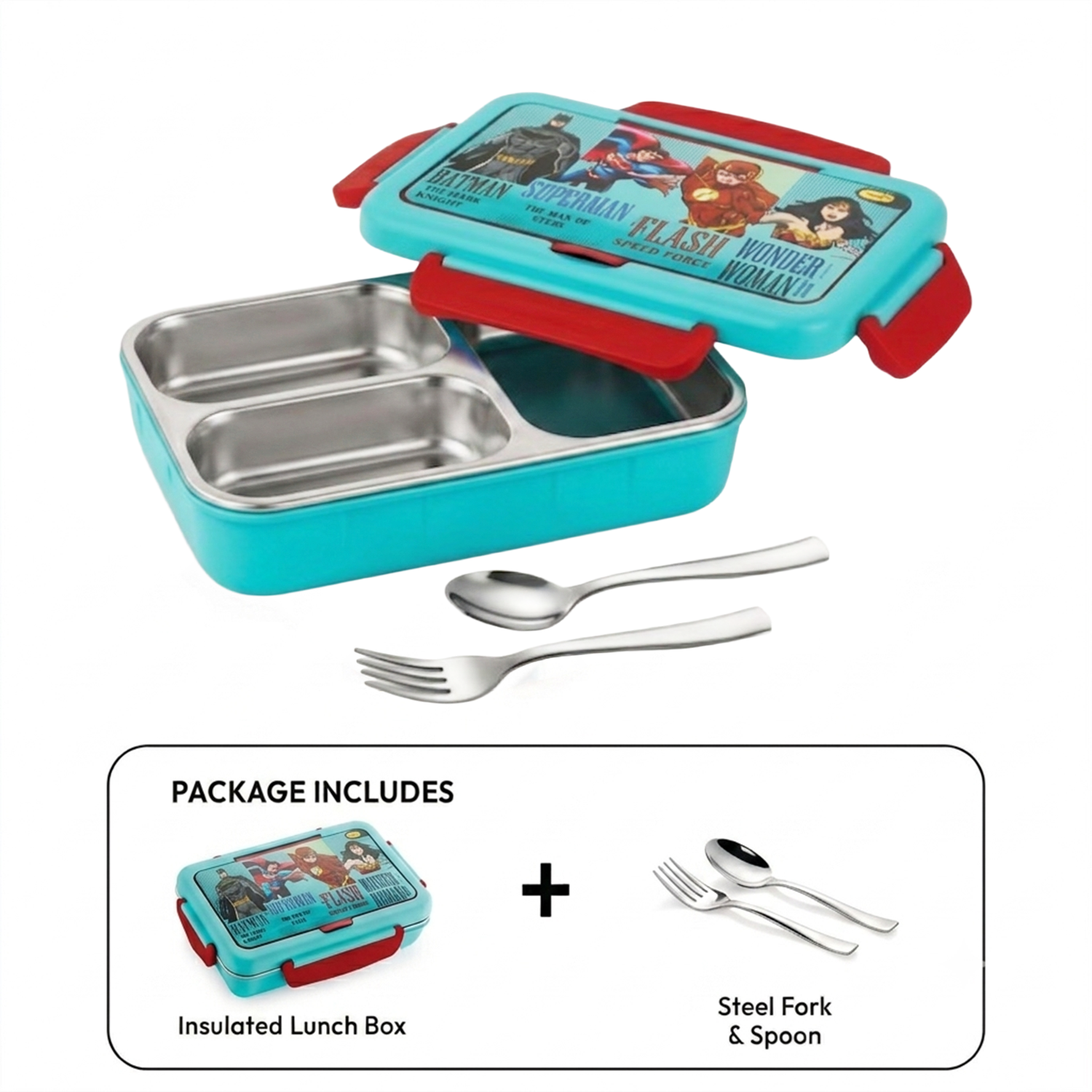 Nakoda NIOS PRINTED BIG | 3 Partition | School Tiffin Box